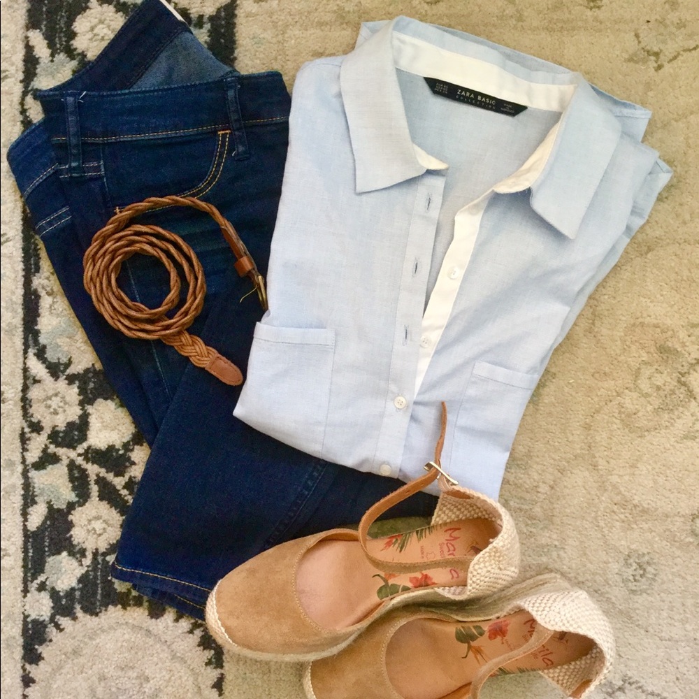 Leather Wedge Sandals